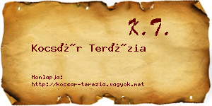Kocsár Terézia névjegykártya